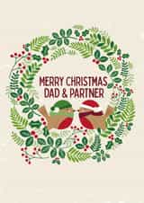 Cute Christmas Card - For Dad & Partner - Robins created by Sarah Corcoran 