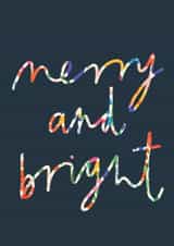 Arty Christmas Card - Merry And Bright created by Leanne McBrien