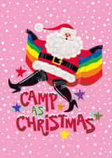 Funny Christmas Card - Camp As Christmas - Santa created by Atwood & Atwood