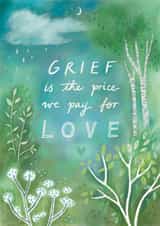 Arty Sympathy Card - Grief - Nature created by Watercolour Sky