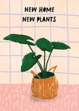 Arty New Home Card - Plants - Housewarming created by Sweetlove Press