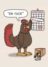 Funny Christmas Card - Turkey - Calendar created by Sarah Harding