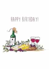 birthday card, quirky style for significant other who loves dinner parties created by Hannah Pascoe