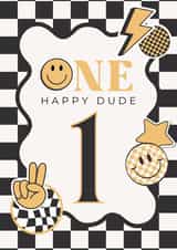 One Happy Dude First Birthday Card created by Gillian Ayre