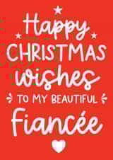 Classic Christmas Card -  Fiancée - Typography created by Word Up Creative