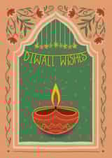 Pretty Diwali Card - Diwali Lantern - Hindu - Festival Of Light created by Kamiya Chirodian