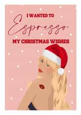 Sabrina Carpenter Christmas Card - Short n Sweet - For Her - Daughter - Bestie created by Delicate Point of View
