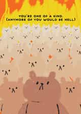 Funny Birthday Card - For Friend - One Of A Kind - Funny Friendship Card created by JOLLY AWESOME