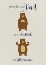Funny Birthday Card - Bear - Dad Bod created by cory reid