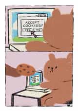 Funny Just Because Card - Bear - Cookies created by JOLLY AWESOME