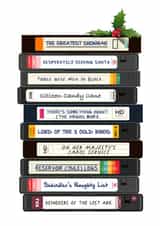 Funny Christmas Card - Video Tapes - Film Puns created by Of Life & Lemons Ltd.