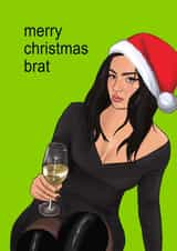 Funny Christmas Card - Charli XCX - Brat created by The Queer Store
