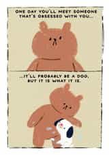 Funny Love & Friendship Card - Bear - Dog created by JOLLY AWESOME
