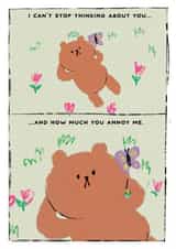 Funny Love & Friendship/Anniversary Card - Bear - How Much You Annoy Me created by JOLLY AWESOME