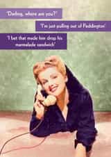 Funny Birthday Card - Paddington - Rude Pun created by Quitting Hollywood