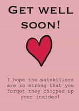 Surgery recovery get well soon card funny created by Semiotics
