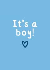 Classic New Baby Card - It's A Boy created by Amy (Hedgecards)