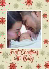 Personalised Christmas Photo Card created by Sarah Corcoran - Classic Christmas Card - First Christmas With Baby