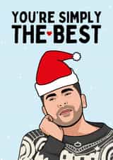 Funny Christmas Card - David Rose - You're Simple The Best created by Sundiva Designs