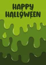 Happy Halloween - Slime Halloween Card - Spooky Slime created by Amy Farmer - Digital Artist