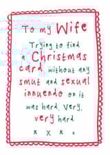 Funny Christmas Card - For Wife - Innuendo created by Bow & Bell