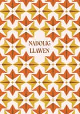 Classic Christmas Card - Nadolig Llawen - Geometric Starry Card created by Lately Studio