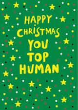 Cute Christmas Card - Stars - You Top Human created by Earlybird