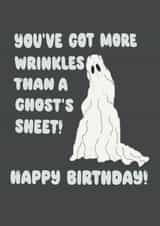 Funny Birthday Card - Ghost - You've Got More Wrinkles created by Mama Love Crafts