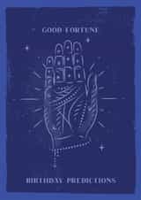 Pretty Birthday Card - Good Fortune Birthday Predictions created by Feel Good Supplies