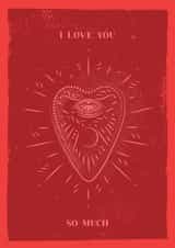 Pretty Anniversary Card - I Love You Heart and Eye Card created by Feel Good Supplies