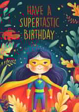 Cute Birthday Card - For Her - Superhero created by Bellollage