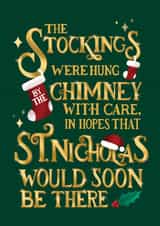 Classic Christmas card - Stockings - St.Nicholas created by Angelicabydesign