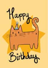 Party Bumhole Cat Birthday Card created by Mogs Austin
