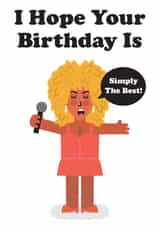 Funny Birthday Card - Tina Turner - Simply The Best created by Studio Boketto