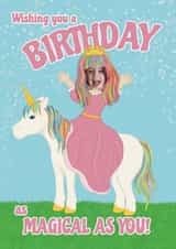 Personalised Birthday Photo Card created by @Cupsie's Creations - Cute Birthday Card - Magical Unicorn