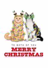 Funny Christmas Card - To Both Of You - Christmas Cats created by badgerbee design