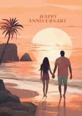 Cute Anniversary Card - Couple On Holiday created by Feel Good Supplies
