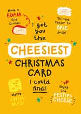 Cute Christmas Card - For Anyone - Cheese Puns created by Twisted Haggis