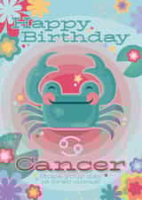 Cute Birthday Card - Star Sign - Cancer - Frog created by Ellie MH Designs