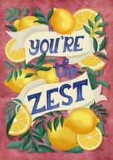 Pretty Thank You Card - You're the Zest - Pretty Lemon Citrus created by Meghann Holcomb