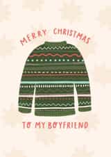 Cute Christmas Card - For Boyfriend - Christmas Jumper created by Lydia Southgate