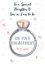 Classic Engagement Card - For Daughter & Son-In-Law To Be - Ring created by Katie Phythian Design