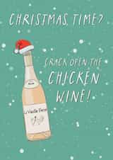 Funny Christmas Card - Chicken Wine created by Sweetlove Press