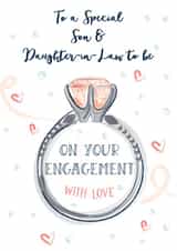 Classic Engagement Card - For Son & Daughter-In-Law To Be - Ring created by Katie Phythian Design