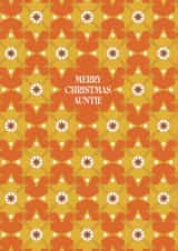 Classic Christmas Card - For Aunt - Geometric Pattern created by Lately Studio