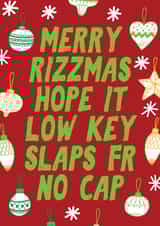 Funny Christmas Card - Youth Slang - Merry Rizzmas created by AbiGoLucky