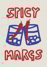 Arty Birthday Card - Spicy Margs - Margarita Cocktail created by Hello August Studio