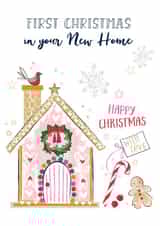 Classic Christmas Card - First Christmas In Your New Home - Gingerbread House created by Katie Phythian Design