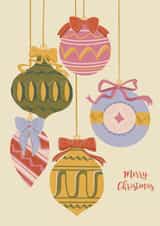 Pretty Christmas Card - Baubles created by Nikita Jariwala
