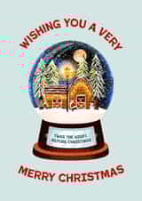 Cute Christmas Card - Snow Globe - Snowy Cabin created by Folio | Ian Owen